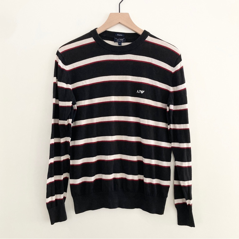 Armani Jeans Striped Crewneck Sweater - Size Small